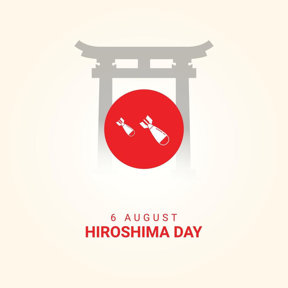 6 de agosto ilustração de design de pássaro de papel de dia memorável de hiroshima vetor