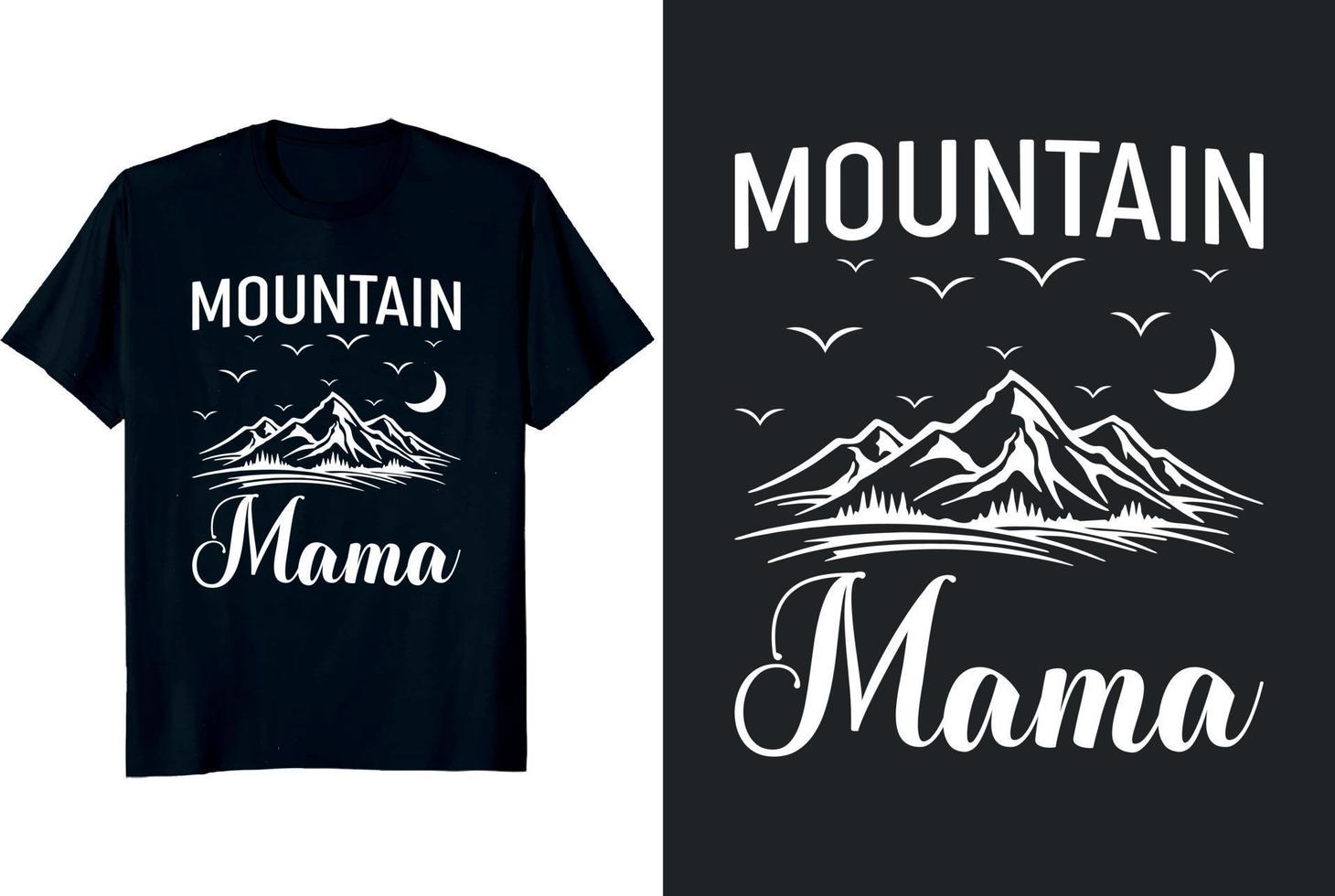 camiseta de acampamento mãe da montanha vetor