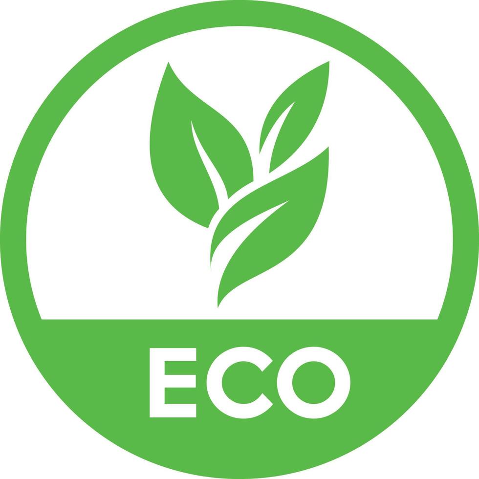 símbolo do logotipo da ecologia da folha vetor