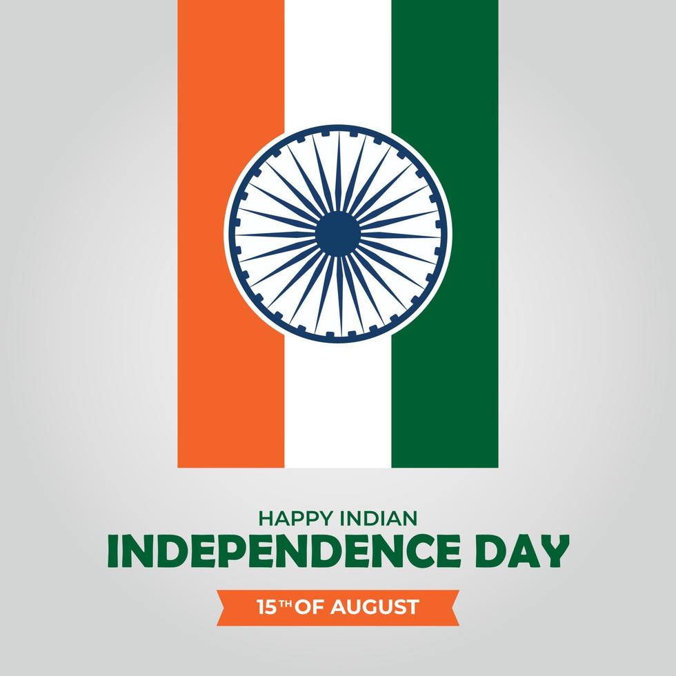 15 de agosto dia da independência indiana design de postagem de mídia social vetor