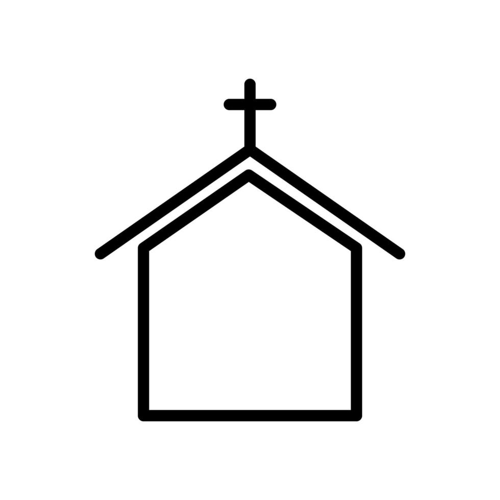 modelos de design de vetor de ícone de construção de igreja em fundo branco