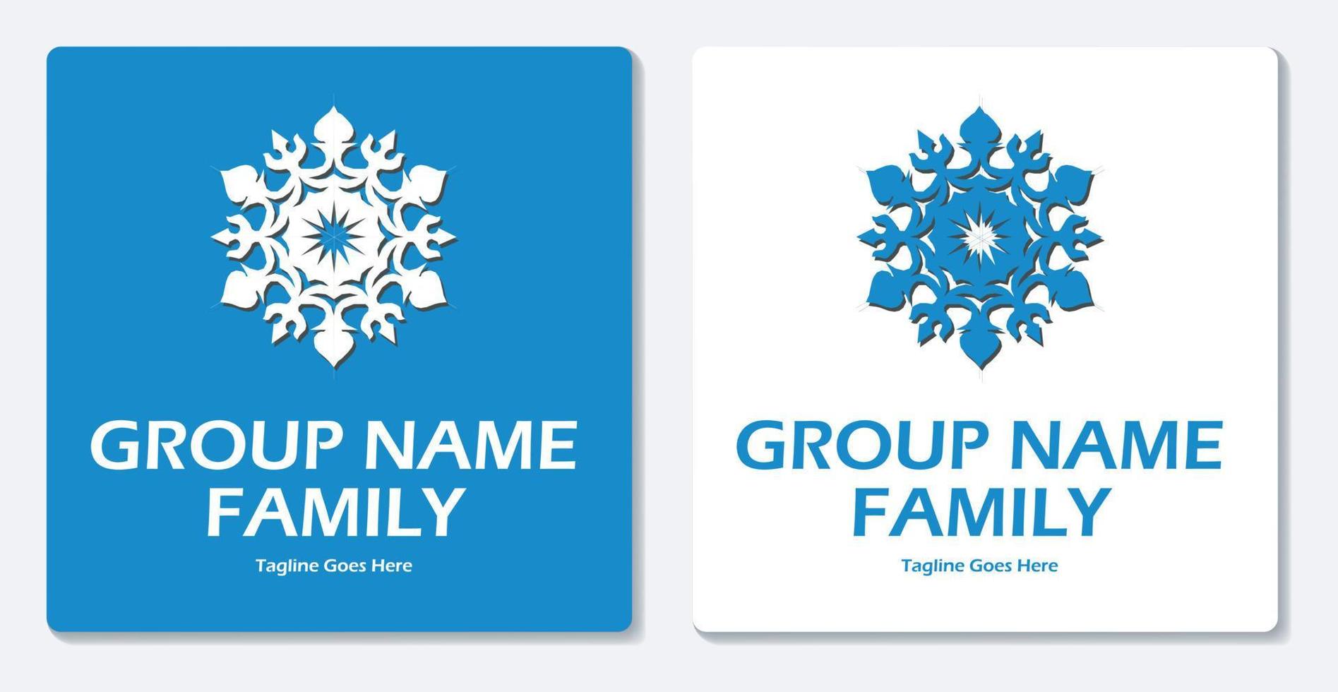 flor de neve inverno logotipo simples vetor design plano