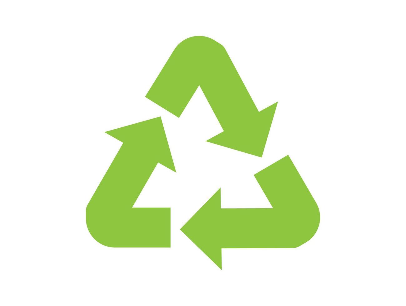 reciclar ícone vetor eco triangular verde reciclar ícones