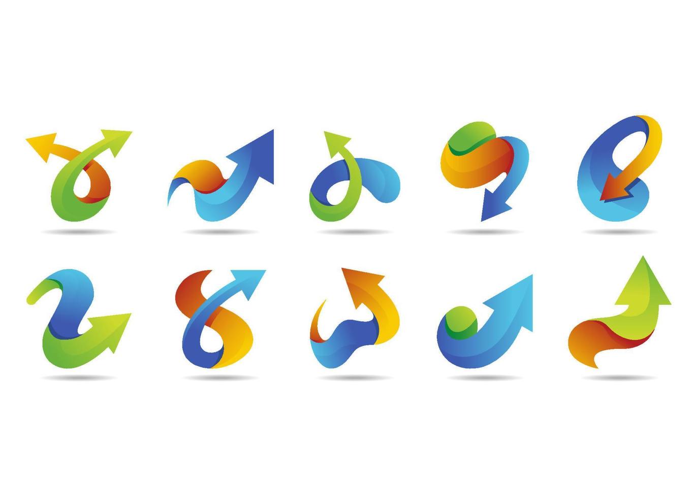 Setas; flechas. conjunto de ícone de seta. seta vector design ilustração. símbolo de seta.