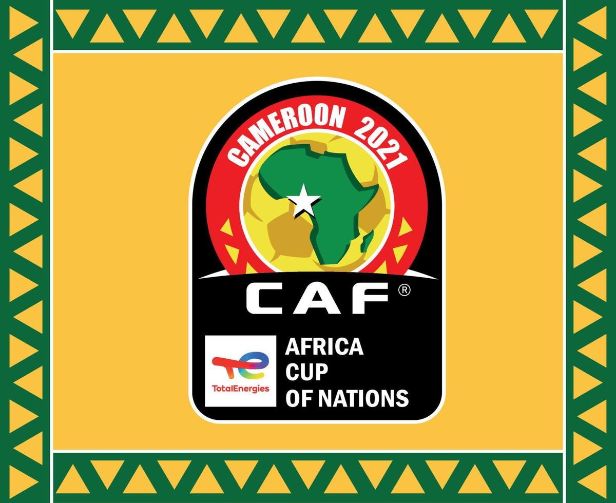 pode camarões 2021 símbolo logotipo copa africana design de futebol ilustração vetorial vetor