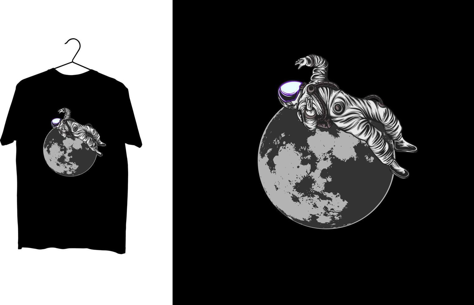 astronauta curtindo design de camiseta vetor