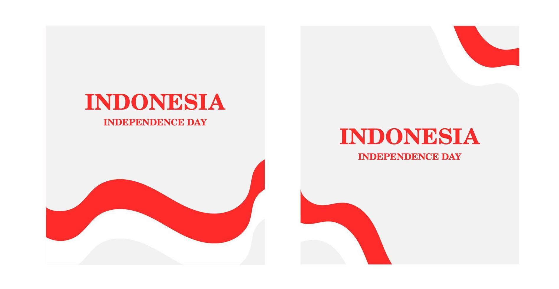 cartaz do dia da independência da indonésia. 17 de agosto vetor