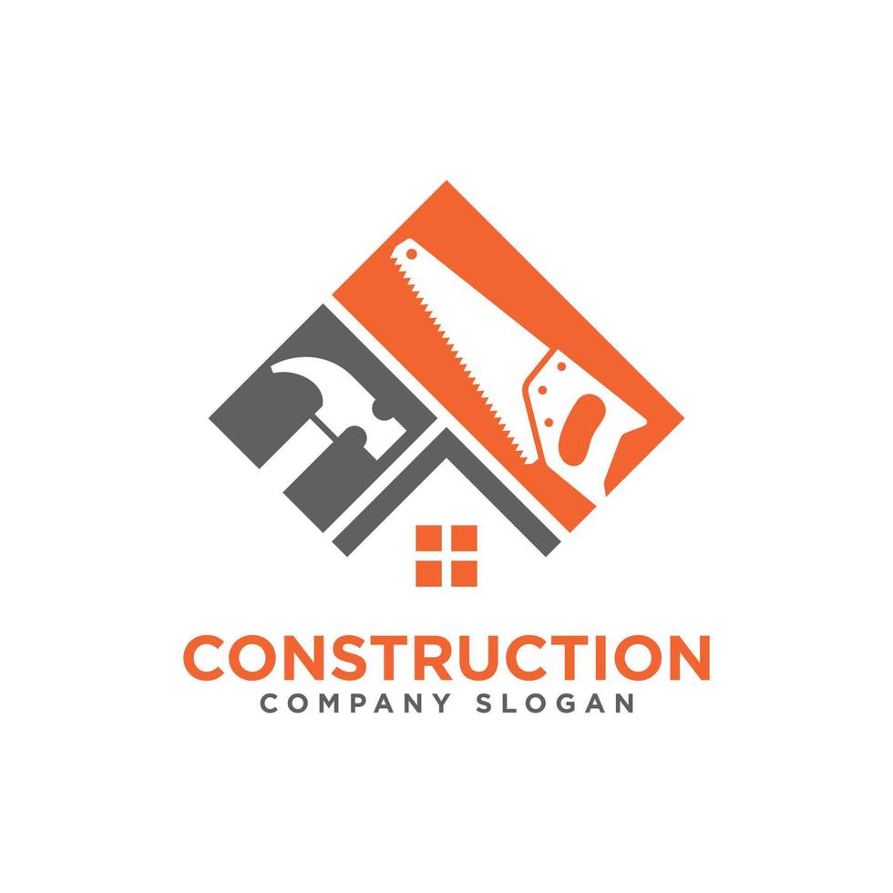 modelo de vetor de design de ícone de logotipo de construção de construção