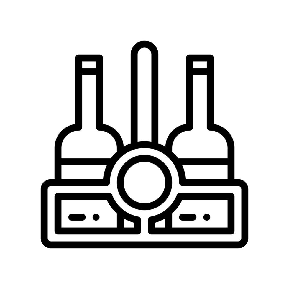 ícone de estilo de linha de caixa de cerveja. ilustração vetorial para design gráfico, site, app vetor