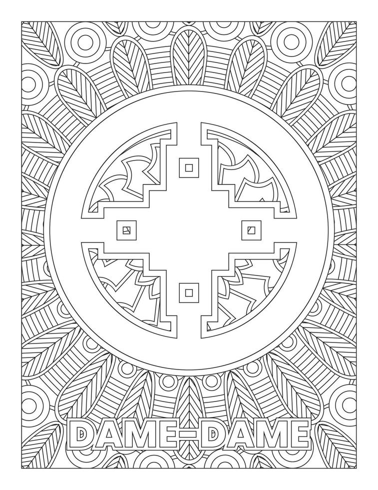 símbolos adinkra africanos para colorir dame dame vetor