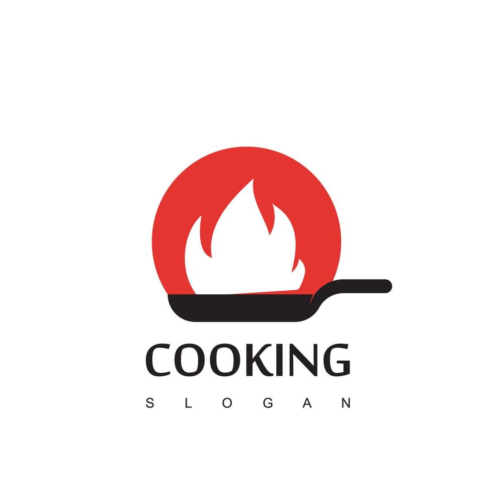cozinhar modelo de logotipo ícone de comida e restaurante vetor