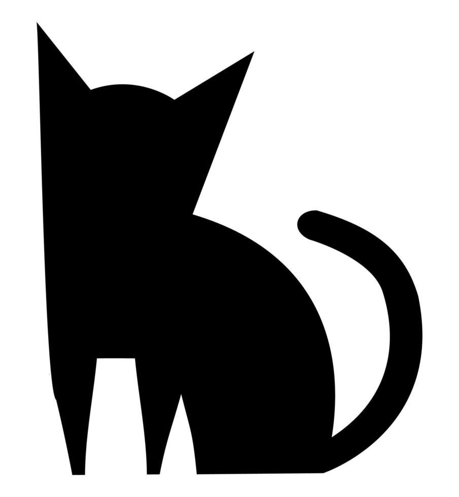 ilustração de gato preto. ilustração de gato preto adorável preto liso,  isolado no fundo branco. clipart de esboço de desenho de gatinho, para seus  projetos de design. 11319565 Vetor no Vecteezy