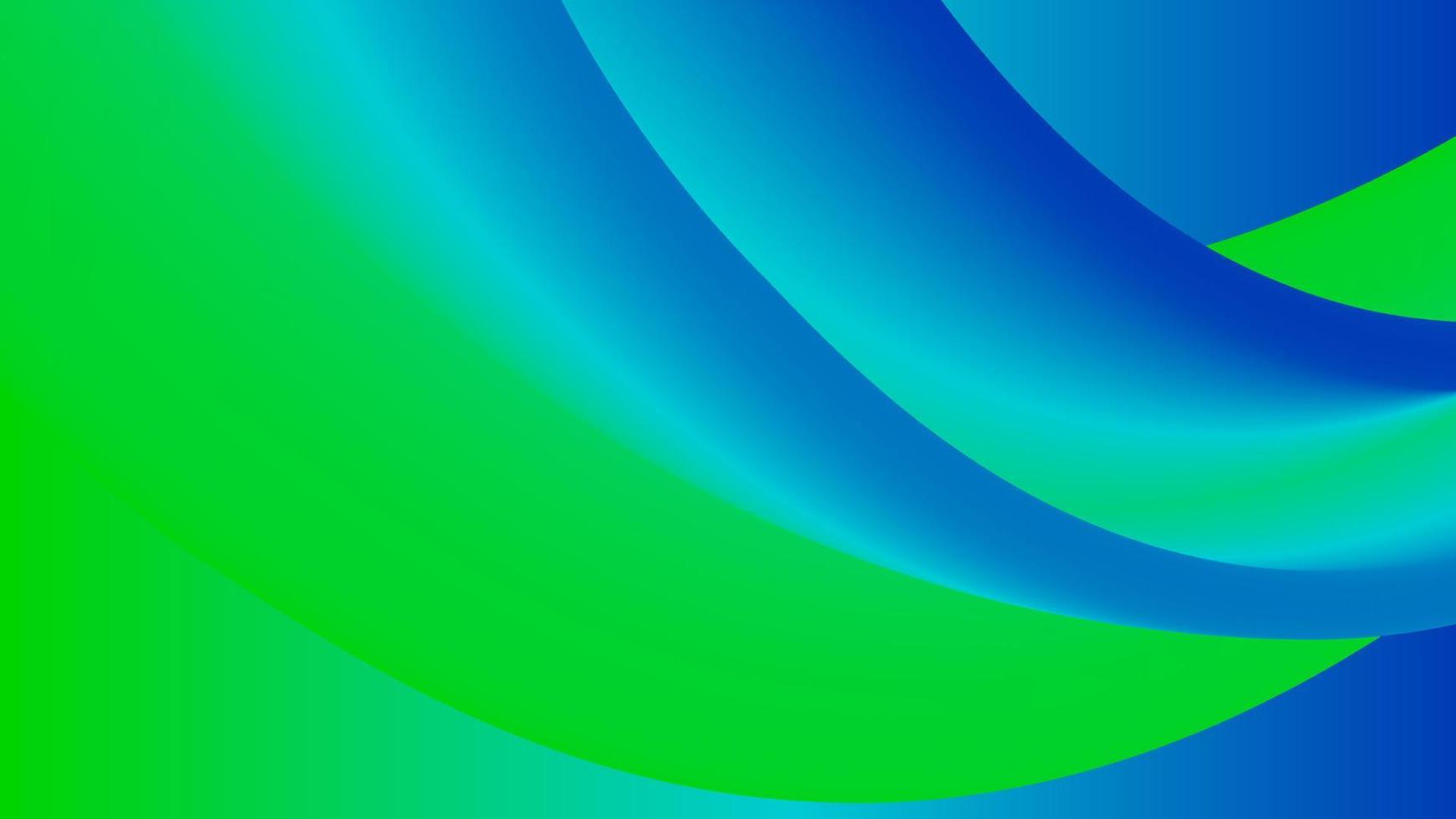 abstrato com cor gradiente verde para azul com bordas curvas. adequado para negócios, propaganda, banner, pôster, etc. vetor