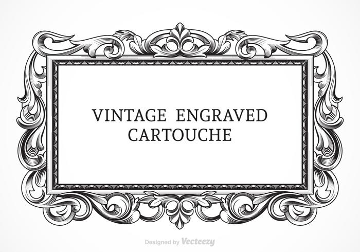 Cartucho gravado vintage vintage grátis vetor