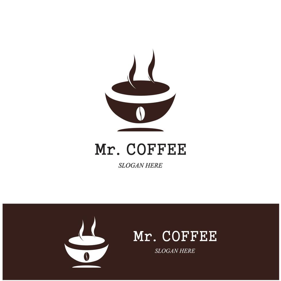 modelo de logotipo de xícara de café vetor