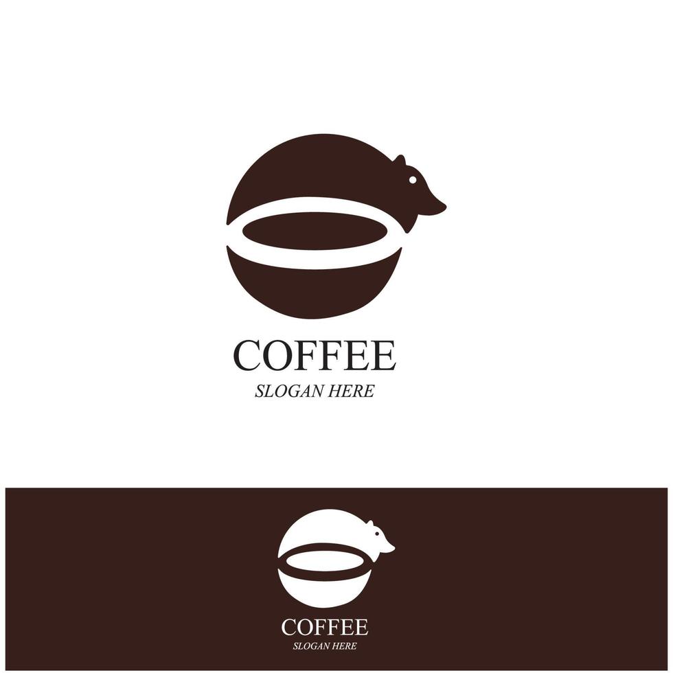 modelo de logotipo de xícara de café vetor