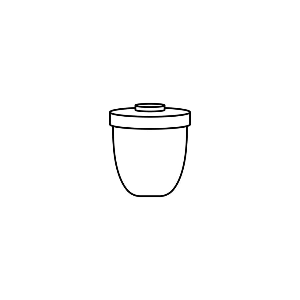 design de logotipo de vetor de ícone de lata de lixo
