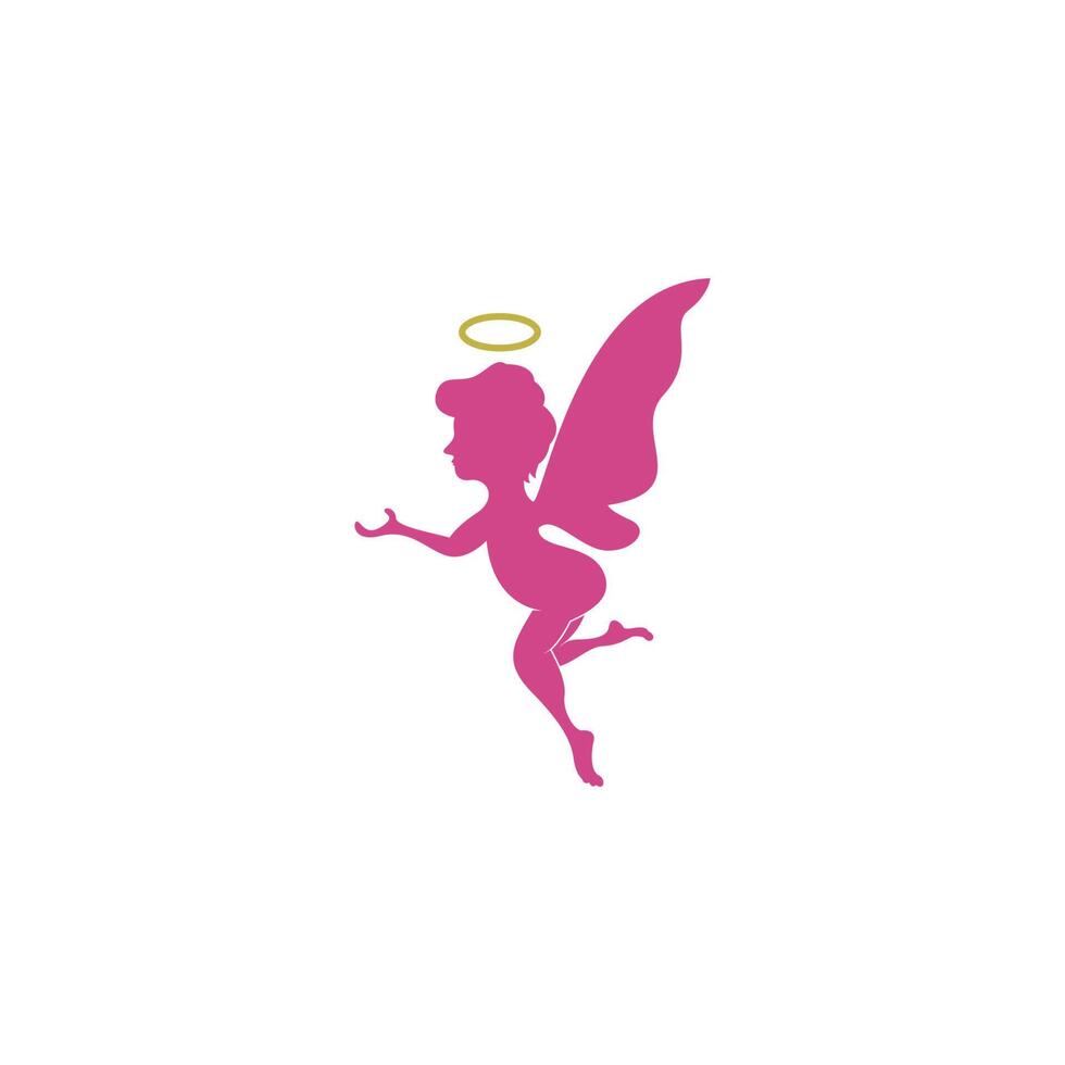 design de logotipo de ícone de asas de anjo vetor