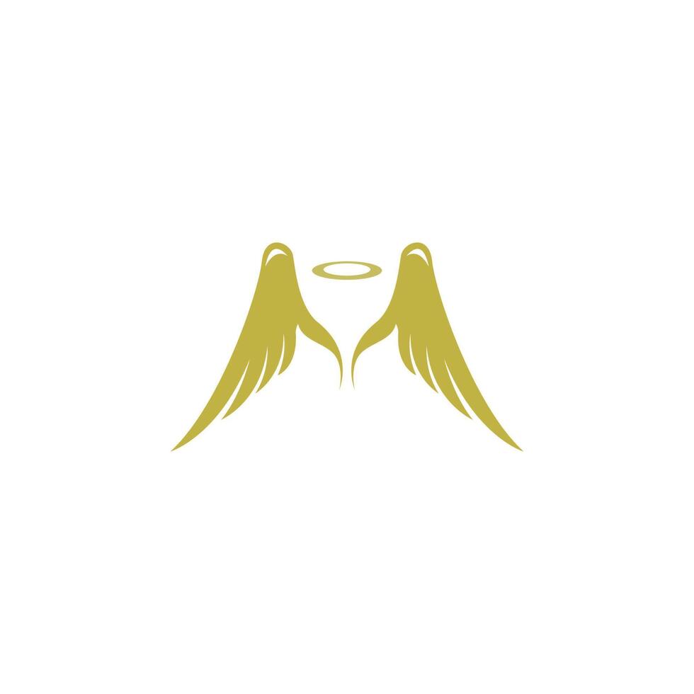 design de logotipo de ícone de asas de anjo vetor