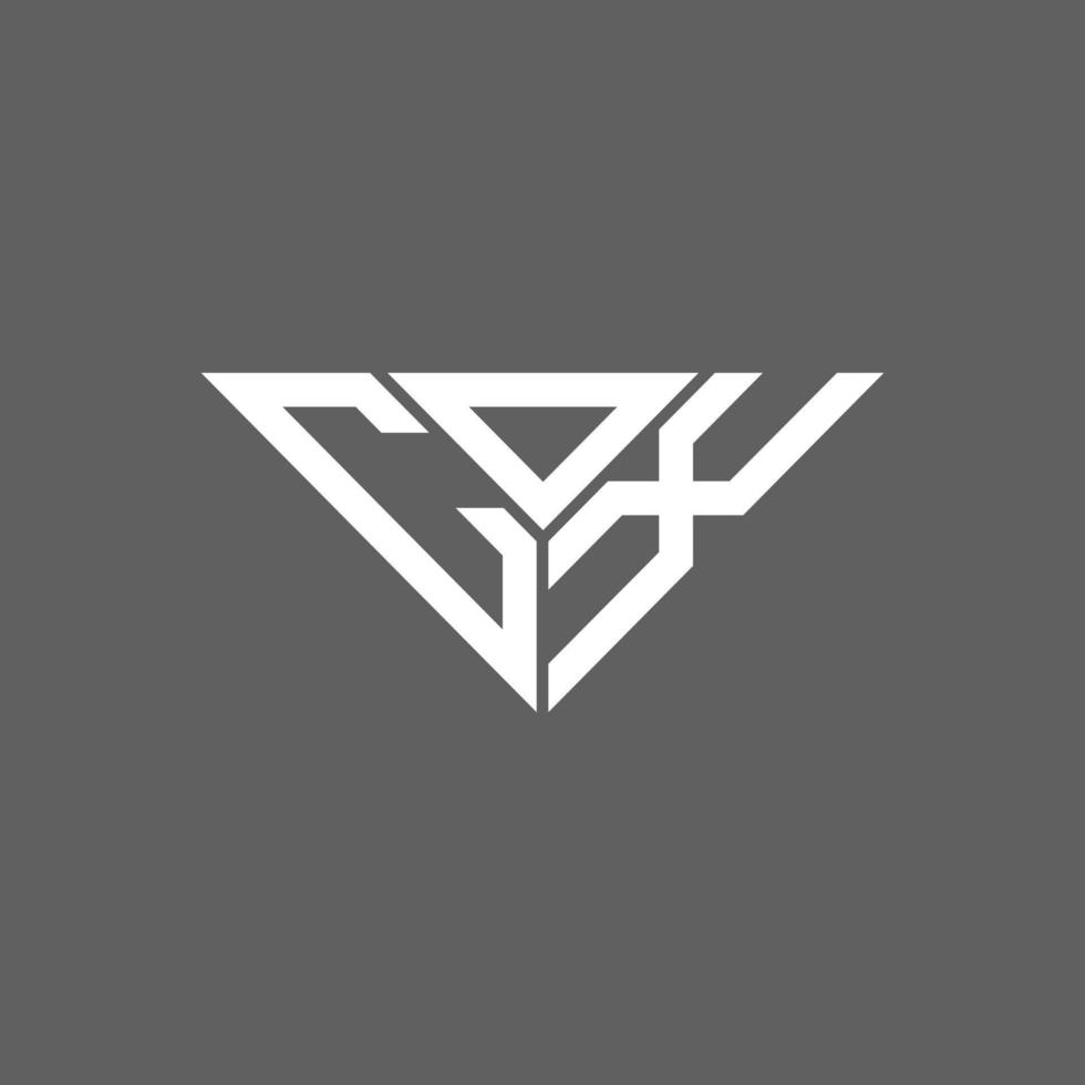 design criativo do logotipo da carta cdx com gráfico vetorial, logotipo cdx simples e moderno em forma de triângulo. vetor