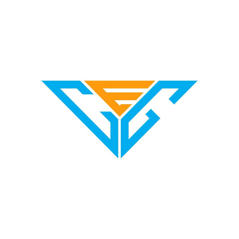design criativo do logotipo da carta ceg com gráfico vetorial, logotipo ceg simples e moderno em forma de triângulo. vetor