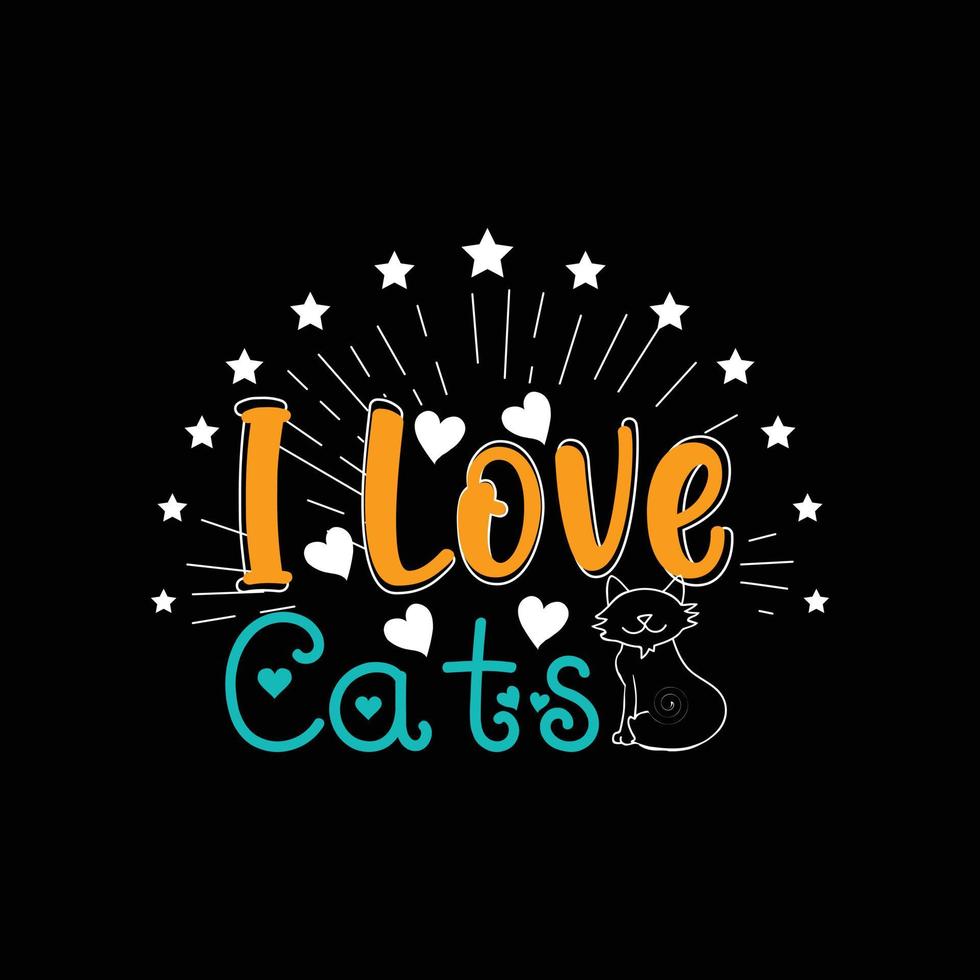 Adesivo Eu Amo Gatos I Love Cats