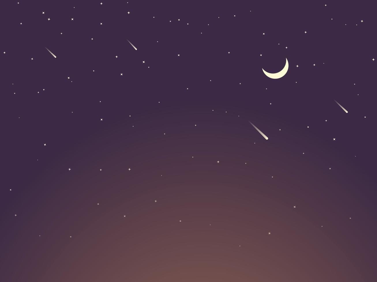 fundo de vetor de céu noturno estrelado