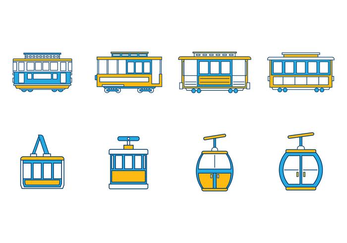 Vector de teleférico gratuito