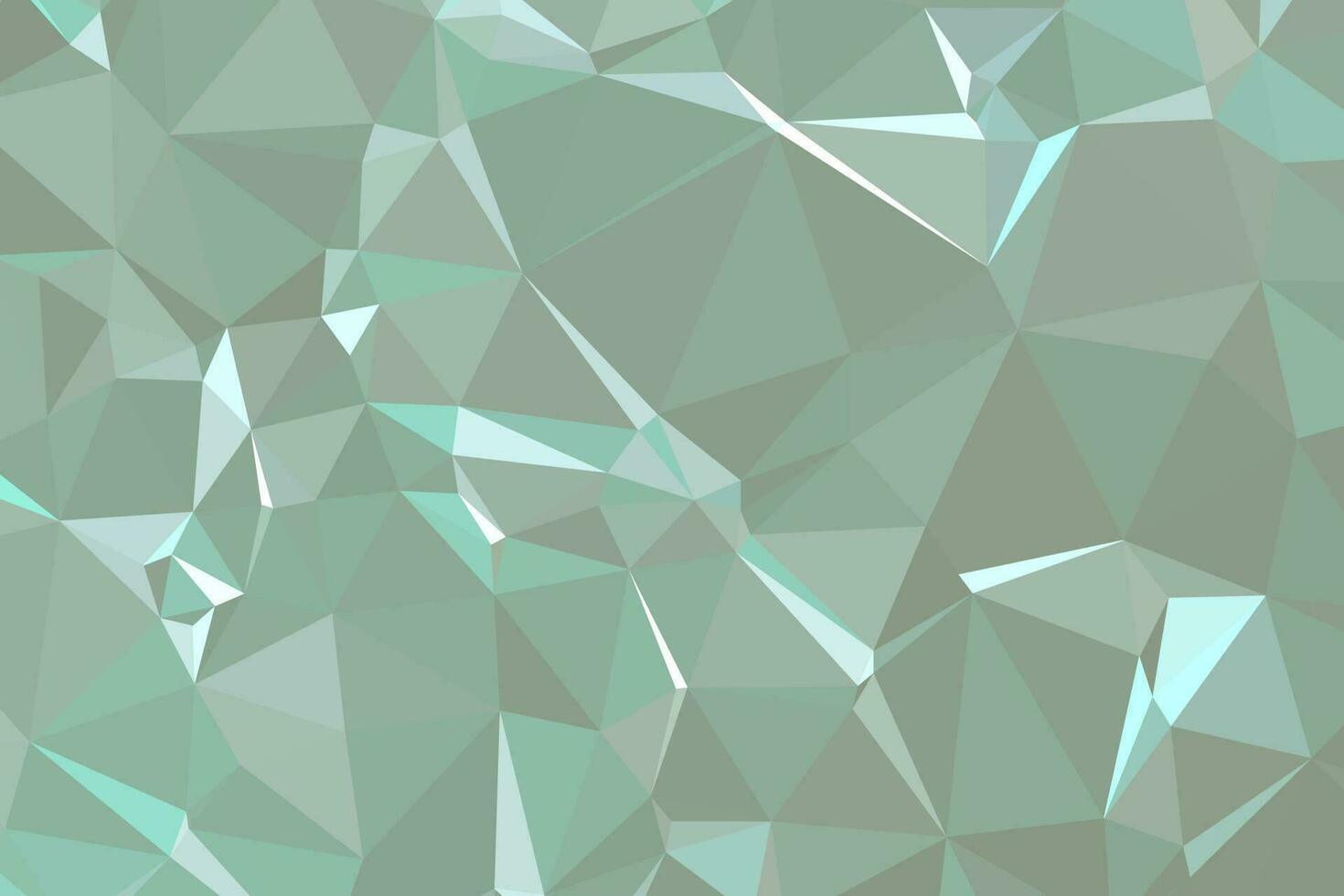abstrato poligonal verde texturizado. baixo poli geométrico composto por triângulos de diferentes tamanhos e cores. uso em capa de design, apresentação, cartão de visita ou site. vetor