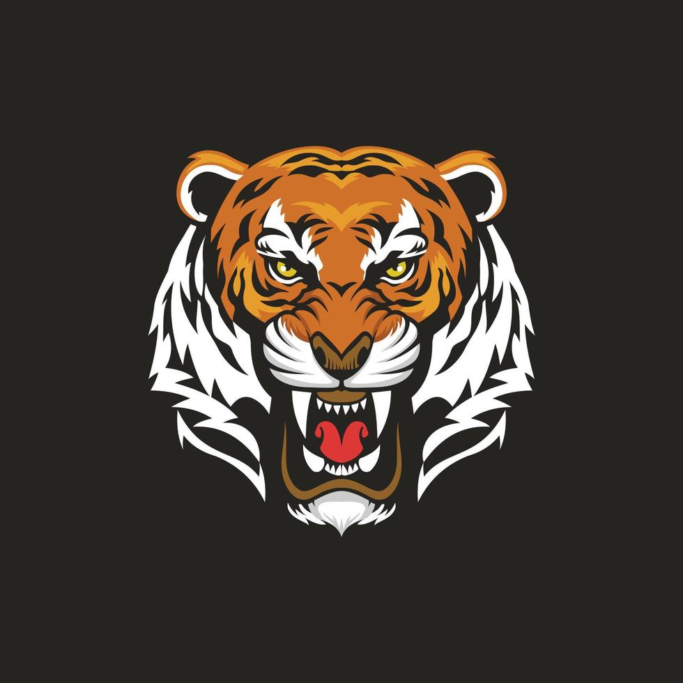 logotipo criativo de ilustração animal tigre vetor