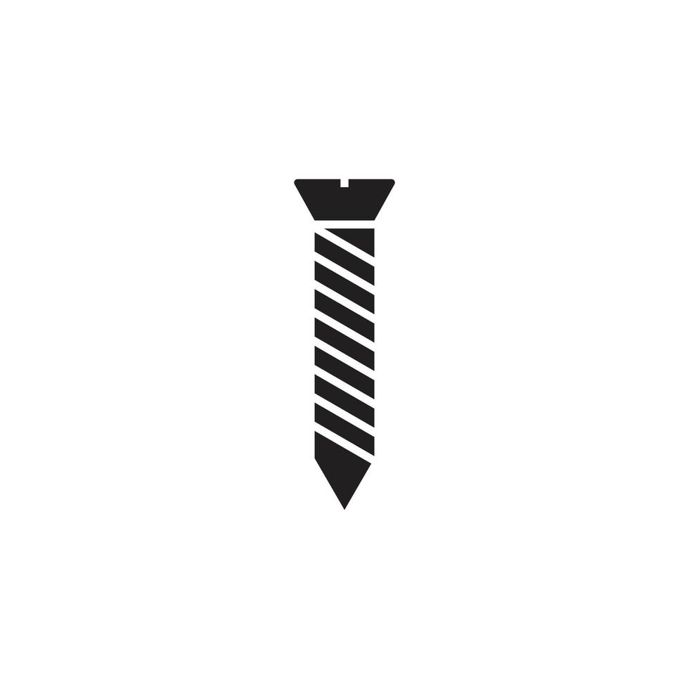 eps10 preto vetor único parafuso abstrato ícone isolado no fundo branco. símbolo de parafuso em um estilo moderno simples e moderno para o design do seu site, logotipo e aplicativo móvel