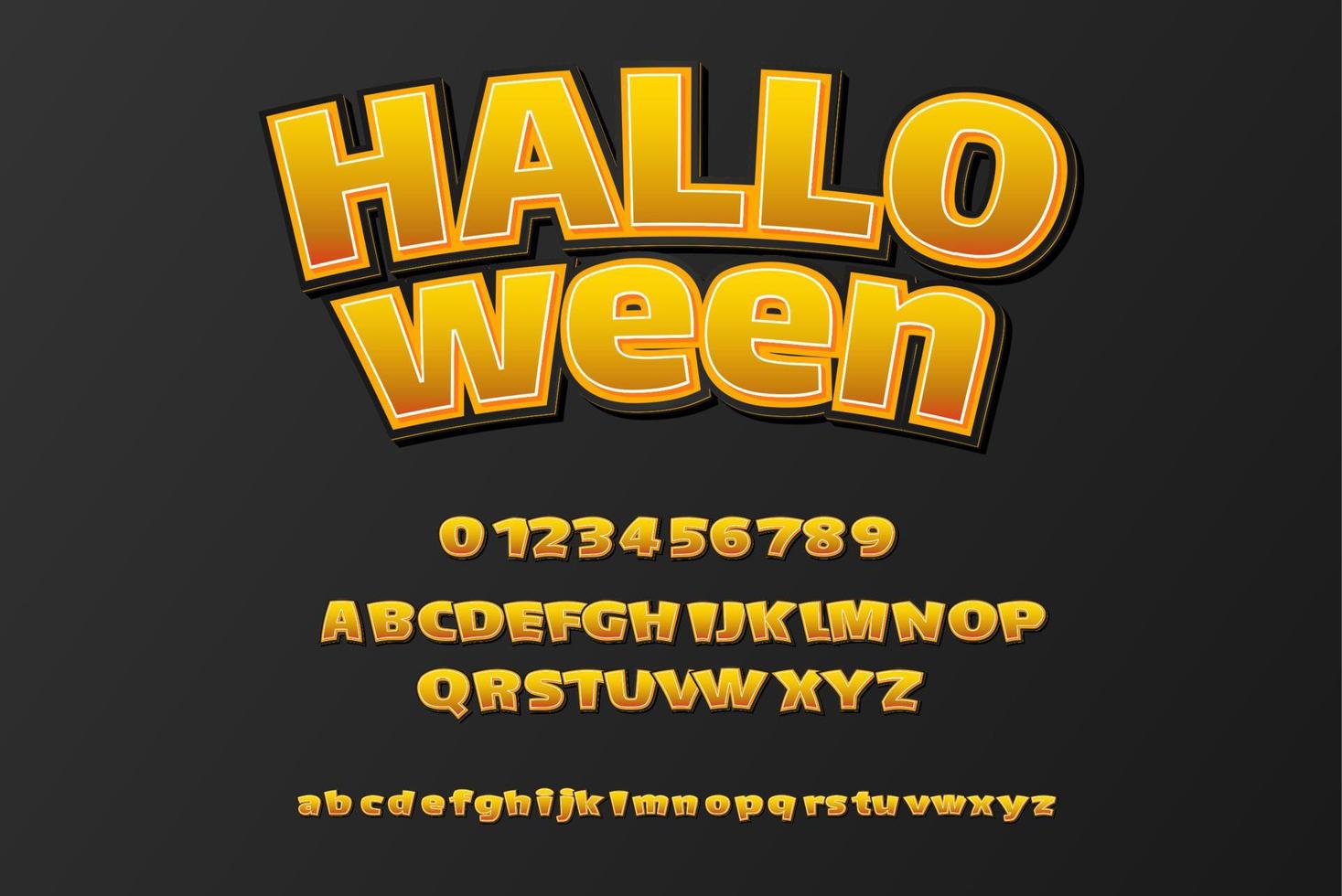 efeito de texto estilo halloween fácil de usar vetor