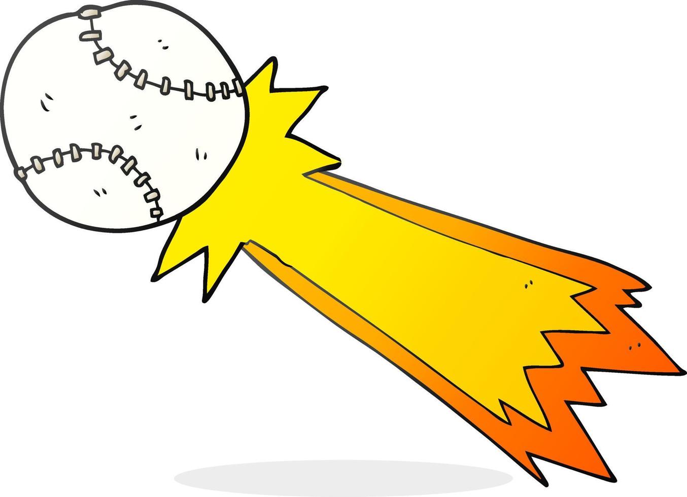 bola de beisebol de desenho animado desenhada à mão livre vetor