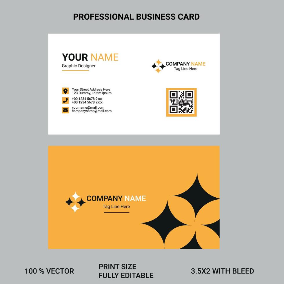 cartão de visita profissional para uso profissional e pessoal vetor