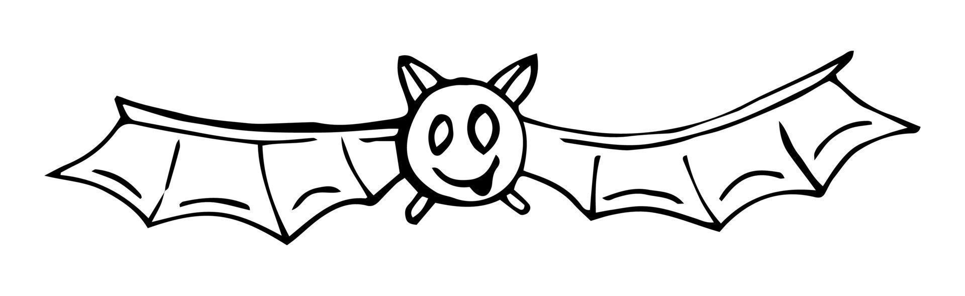 ilustração vetorial. bastão. fundo de halloween de morcegos voando. ilustração em vetor morcego dos desenhos animados de morcegos. noite europeia dos morcegos. estilo doodle. morcegos voadores.