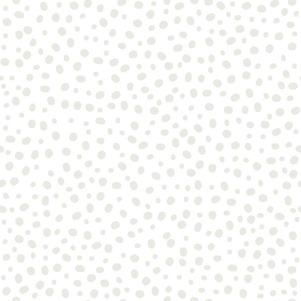 pontos abstratos cinza em um fundo branco. impressão de cor pastel simples neutra abstrata. padrão sem emenda com pontos de vetor. vetor