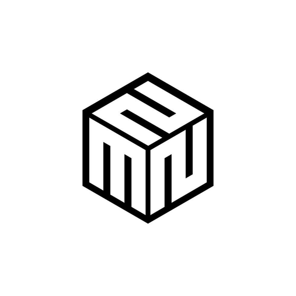 design de logotipo de letra mnn com fundo branco no ilustrador, estilo de sobreposição de fonte de alfabeto moderno de logotipo vetorial. desenhos de caligrafia para logotipo, pôster, convite, etc. vetor