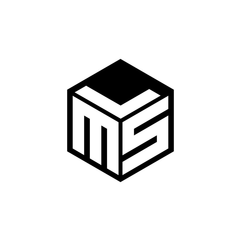 design de logotipo de letra msl com fundo branco no ilustrador, estilo de sobreposição de fonte de alfabeto moderno de logotipo vetorial. desenhos de caligrafia para logotipo, pôster, convite, etc. vetor