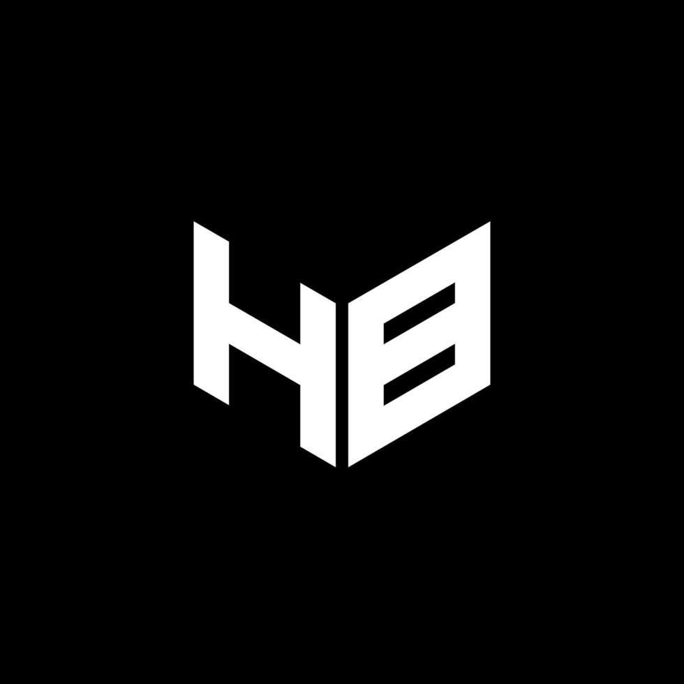 design de logotipo de carta hb com fundo preto no ilustrador. logotipo vetorial, desenhos de caligrafia para logotipo, pôster, convite, etc. vetor