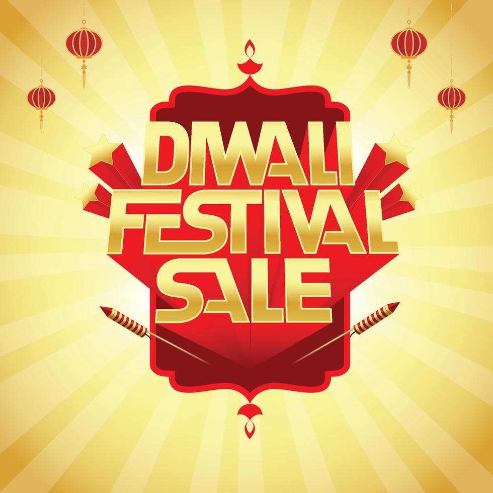 oferta de venda do festival diwali, lâmpada, modelo, banner, design de logotipo, cartaz, unidade, etiqueta, cabeçalho da web, vetor