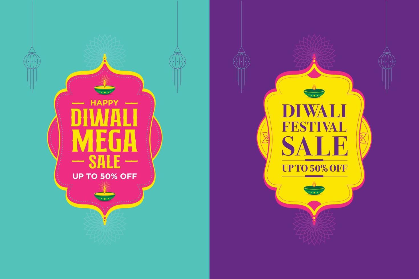 unidade de logotipo de oferta de desconto de mega venda de diwali com elementos do festival de diwali e fundo de cor pop-up. modelo, banner, design de logotipo, ícone, pôster, unidade, etiqueta, cabeçalho da web, vetor, ilustração, tag. vetor