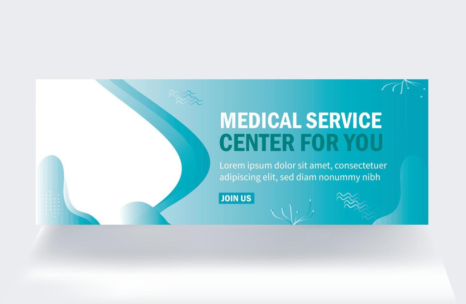 venda de capa de banner de saúde de centro de serviço médico mídia social médica post modelo de banner de saúde para social vetor