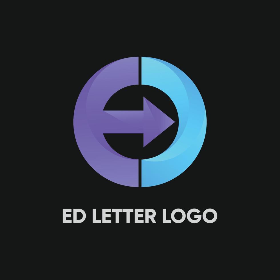 modelo de design de logotipo de carta, design de logotipo moderno, vetor