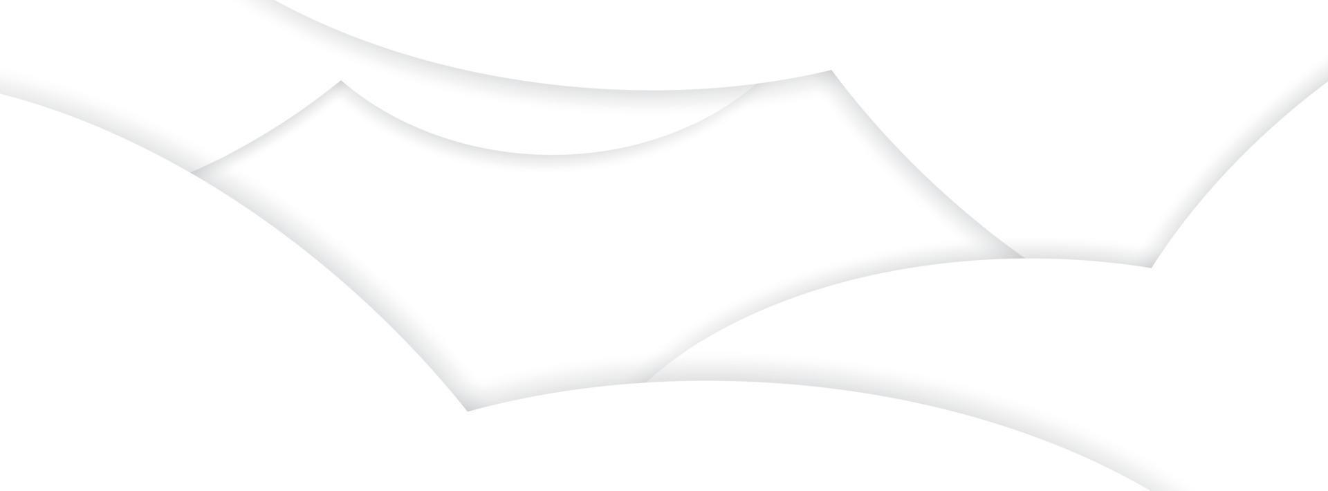 design de fundo branco abstrato com camadas de curva e padrão de sombra. modelo de estilo de corte de papel vetorial para banner de negócios ou convite formal. vetor