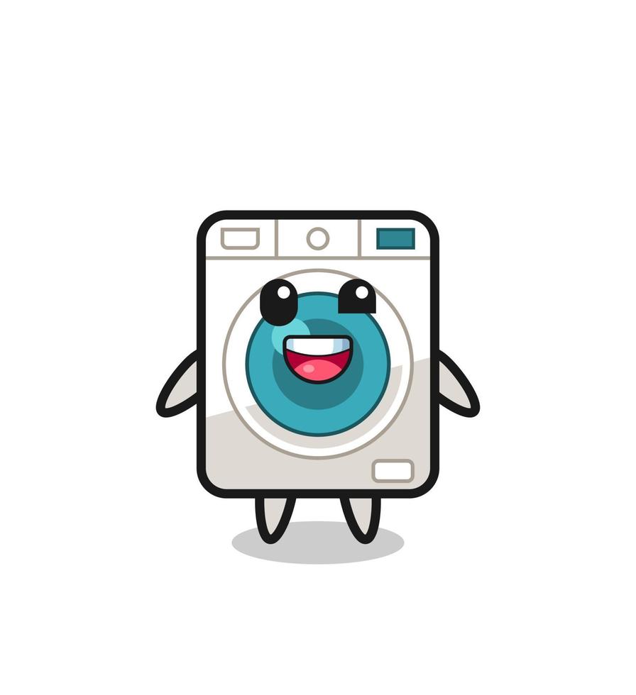 ilustração de um personagem de máquina de lavar com poses estranhas vetor
