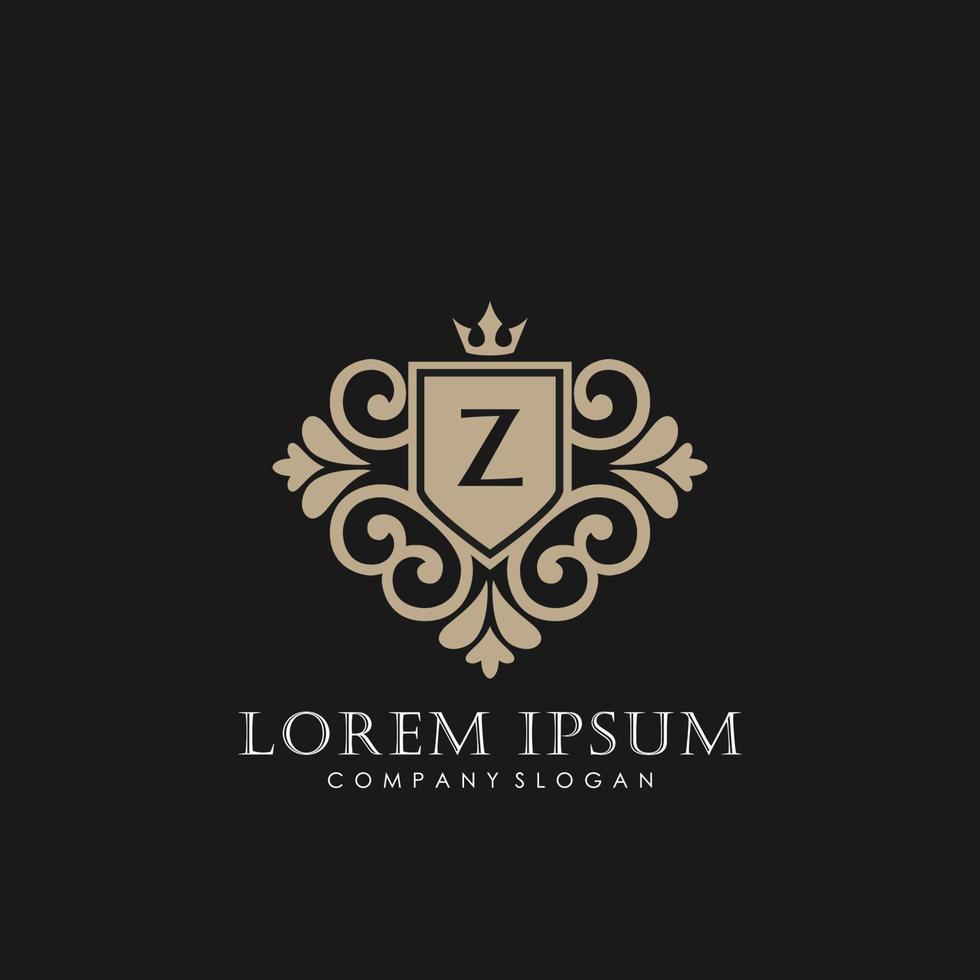 z modelo de logotipo de luxo de letra inicial em arte vetorial para restaurante, realeza, boutique, café, hotel, heráldica, joias, moda e outras ilustrações vetoriais. vetor