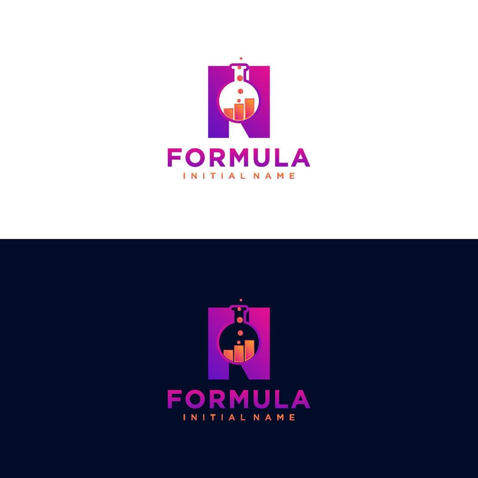 logotipo moderno do laboratório de fórmula n fórmula botlle. ícone simples, arte de design de modelo vetor