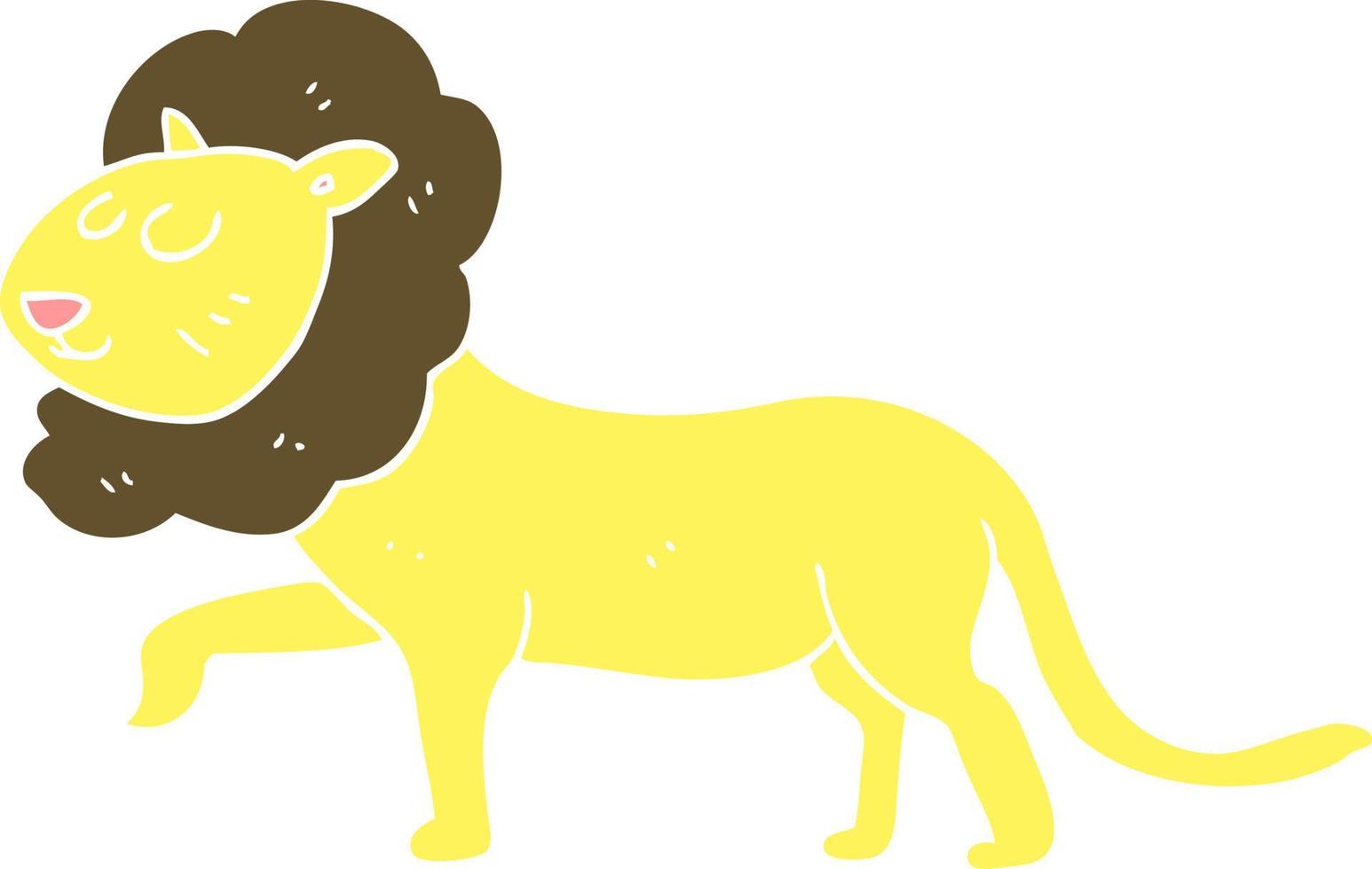 ilustração de cor lisa de leão vetor