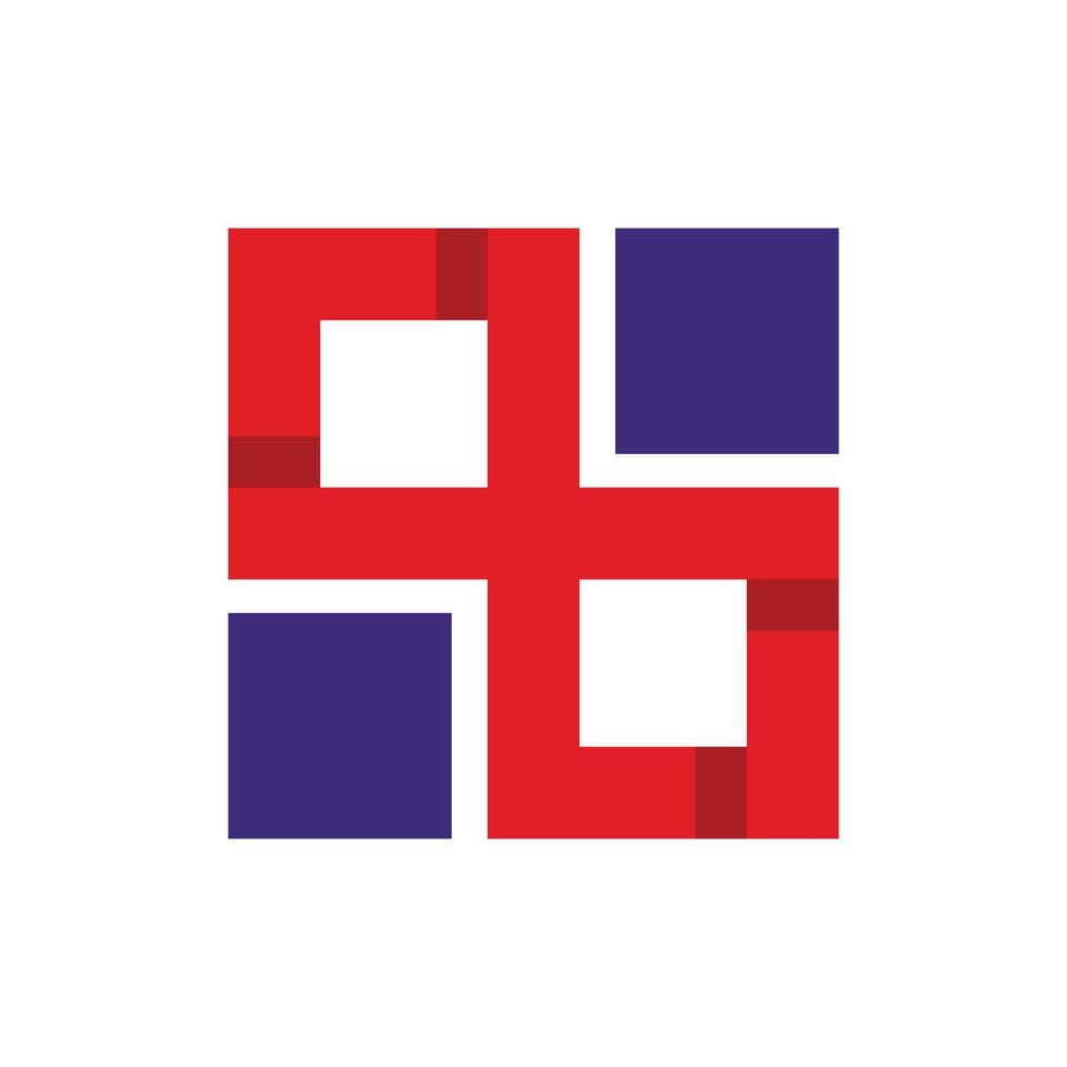 letra x logotipo de negócios modernos geométricos vetor