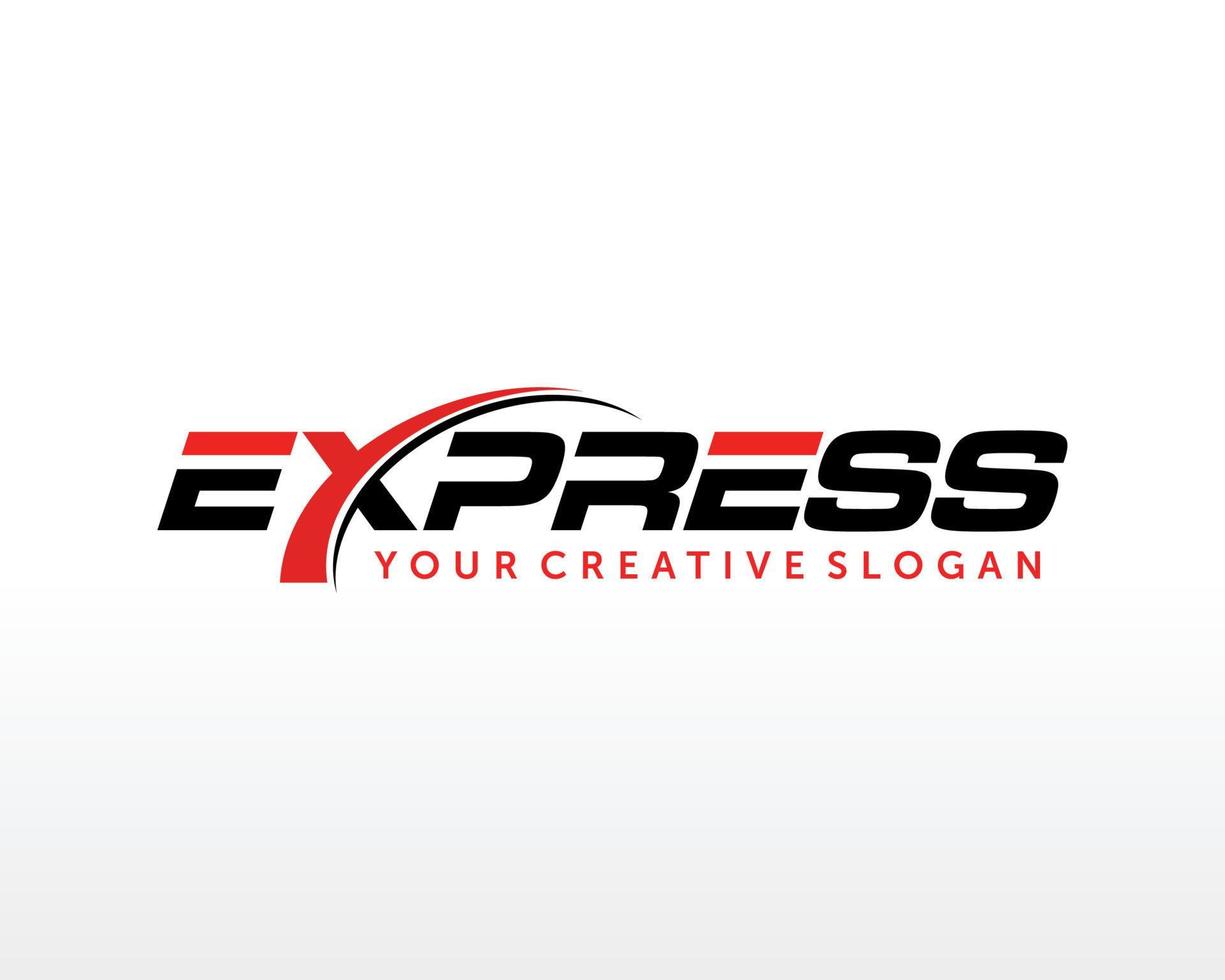 vetor de logotipo de entrega expressa rápida. design de modelo de logotipo expresso simples